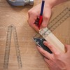 4PCS Clear Folding Ruler 30cm Flexible Foldable Rulers 15cm Transparent