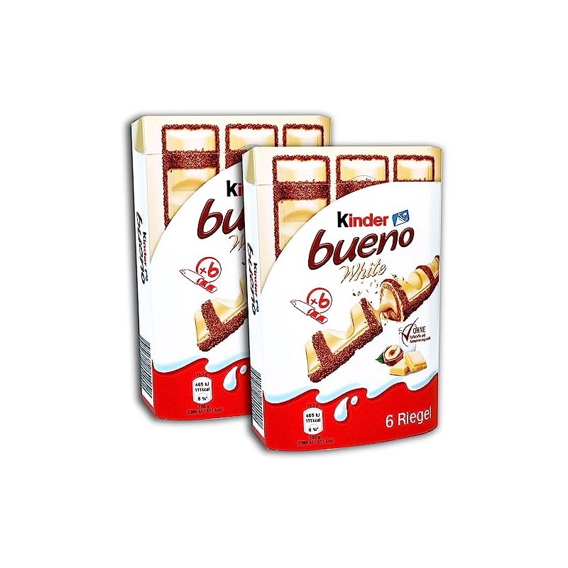 Pack of 2 children's Bueno White 2 x 6 packs
