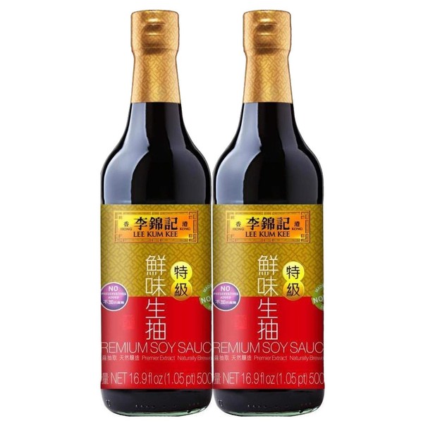 Lee Kum Kee Premium Soy Sauce, 16.9-Ounce Bottle (Pack of