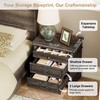 Xiaowei Farmhouse Nightstand with 3 Drawer Storage, 23'' Wide Rustic