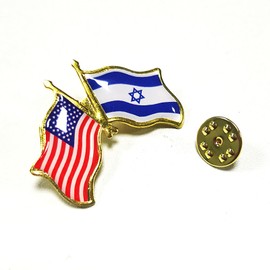 Israel Flag Pin for Women Men Lapel Pins American Flag Pins Stand with Israel Pin Brooches Support Israel Pins(2Pcs)
