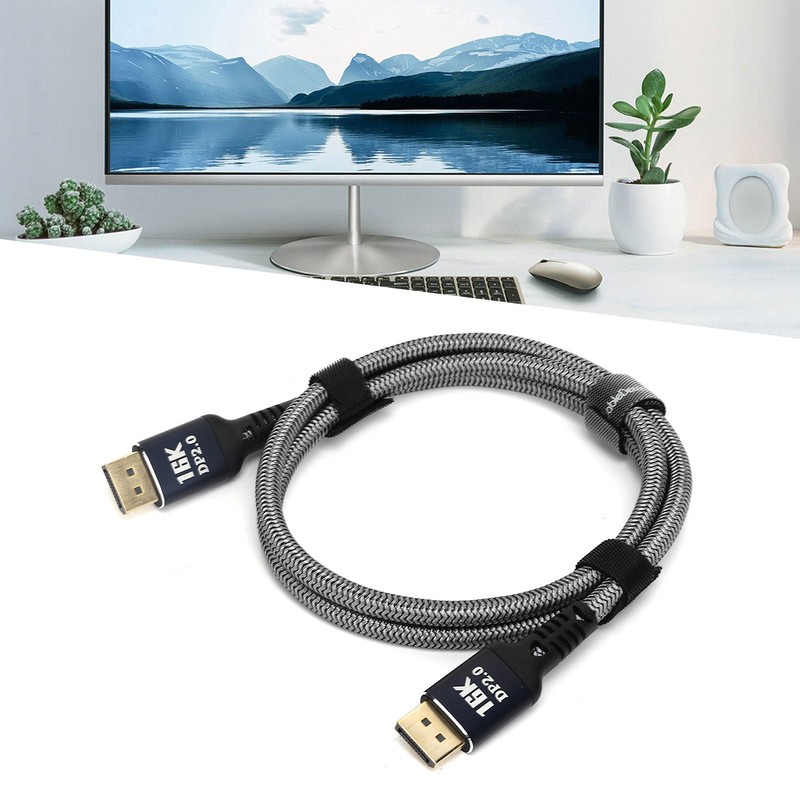 Displayport 2.0 Cable DVI HD Adapter Line 16K at 60Hz
