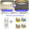 ocioc 18inch Flush Mount Ceiling Light Fixture with Remote Control,
