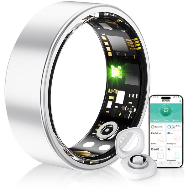 Smart Ring Fitness Tracker with Sleep Analysis, IP68 Waterproof Activity