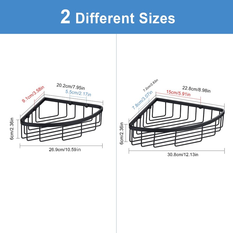 GORDEE [2 Pack] Corner Shower Caddy Shelf Organizer, Stainless Steel