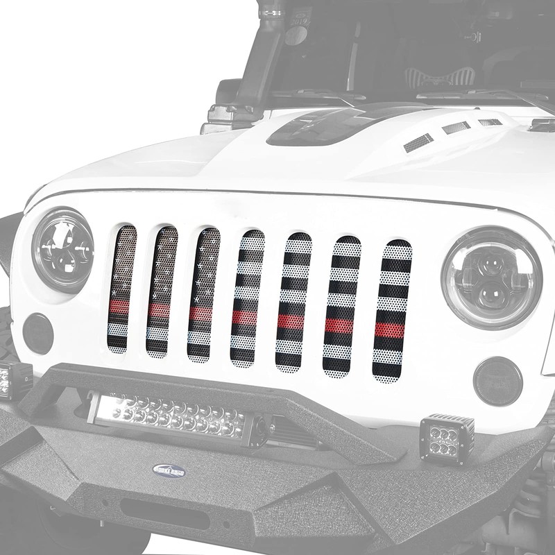 Hooke Road Wrangler Flag Grill Insert JK Mesh Grille Deflector