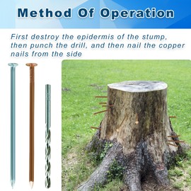 Solid Pure Copper Nails Spikes for Killing Trees Stumps Roots with Steel Nails/Drill Nails 26 Count