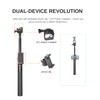 Dual Mount Selfie Stick Tripod for DJI Pocket 3 &
