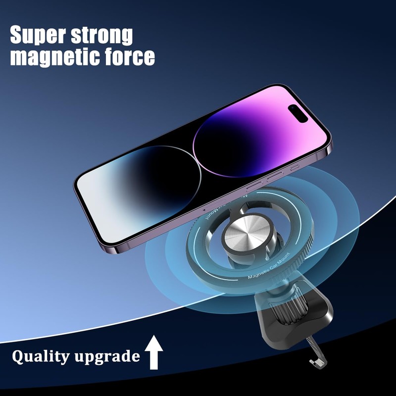 Sandfren Car Magnetic Phone Holder, 360° Adjustable HandsFree Vehicle Air