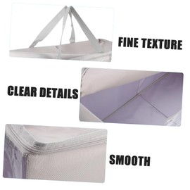Beavorty 1Pc Folding Household Storage Bag for Clothing Portable Laundry Organizer with Capacity Durable Oxford Easy Access Zipper Closure Grey Color for Travel