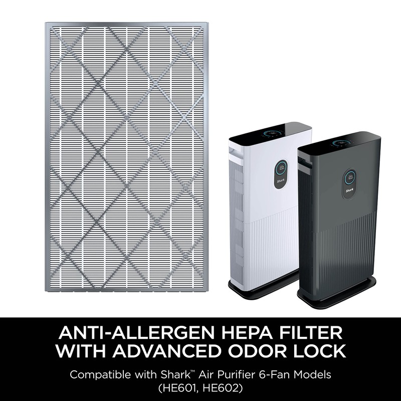 Shark HE6FKPET Anti-Allergen Hepa Filter with Advanced Odor Lock, Air