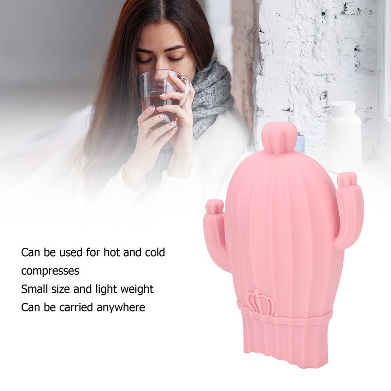 Hot Water Bottle Silicone Hot Cold Compress Pain Reduce Explosion