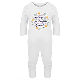 Hippowarehouse Chance Made us collegues but The Fun and Laughter we Share Made Friends Baby Romper All in one Piece Unisex White