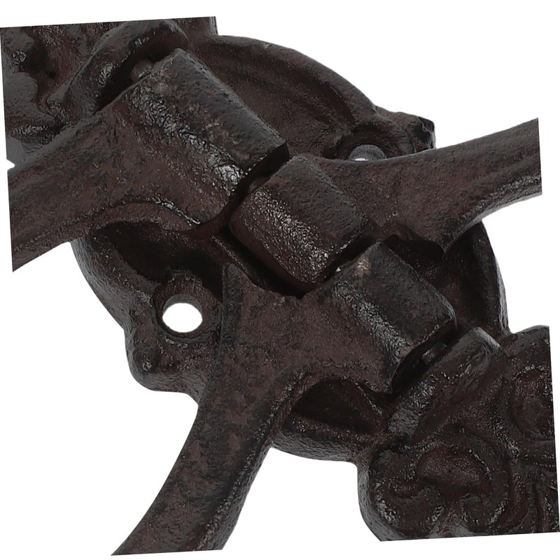NOLITOY 2pcs Antique Iron Wall Mounted Hooks Swivel Arms Design