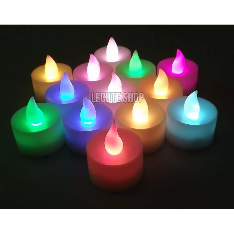 OEM 24 Velas Luz Led Multicolor Decoracion Fiesta Boda Xv