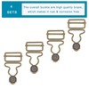 Enosea 4 Sets Overall Buckles Replacement, Metal Overall Suspender Dungaree