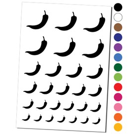 Chili Pepper Southwestern Temporary Tattoo Water Resistant Fake Body Art Set Collection - Red (One Sheet)