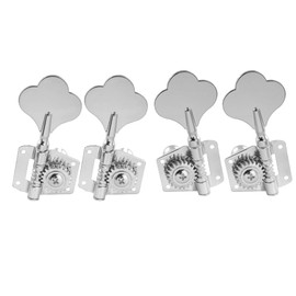 Musiclily Pro 2x2 Open Gear Bass Tuners Machine Heads Tuning Keys Pegs for Precision Jazz Bass, Chrome