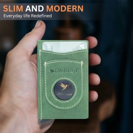 OTOKRAFT AirTag Wallet with RFID Technology | Credit Card Holder | Minimalist Leather Wallet with Pop-up Card Holder | Airtag Slot with Dummy Airtag | RFID Blocking | Sustainable & Eco-Friendly