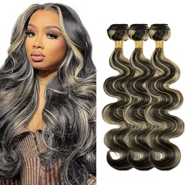 FB#27 Bundle Honey Blonde Body Wave Human Hair Bundles P1B27 Bundle Highlight Blonde Body Wave Bundles Human Hair Extensions 14 16 18 Inch