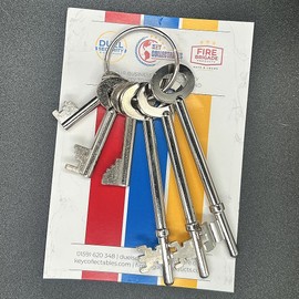 Fire Brigade Products SET6 Genuine Set of 6 Fire Brigade Keys - Comprises one of Each FBWK-FB11K-FB14K-FB1K-FB2K-FB4K Pack of 1