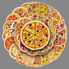 Pizza Stickers 50 Pcs Waterproof Cartoon Food Stickers for Water