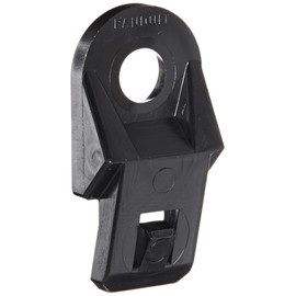 Panduit MCEH-S25-C0 Lashing Tie Mounting Clip, Weather Resistant Nylon 6.6, Black, 1/4" Screw Mounting Method, .13" Height, .67" Width, 1.38" Length (Pack of 100)