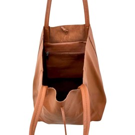 Tote Bag for Women|Genuine Italian Leather Shoulder Bag for Women| Large Handbag for Office, Shopping, Work and Travel| (Cognac)