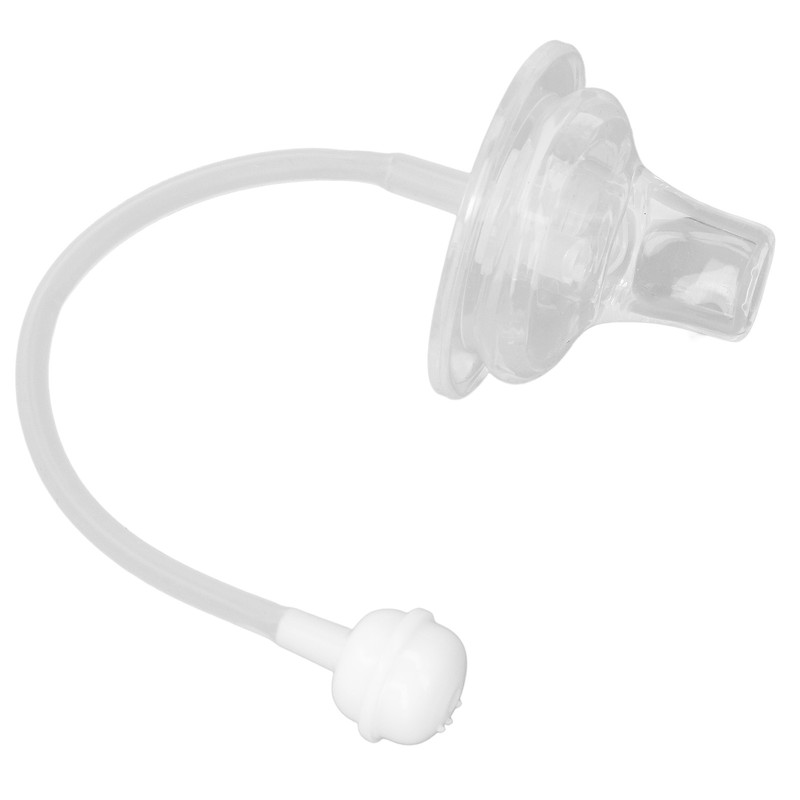Bottle Nipple with Weighted Straw Duckbill Spout Transparent Soft Silicone