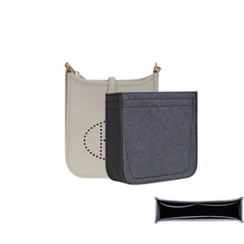 SMART DK Purse Insert Organizer for Evelyne 33 Bags,Premium Purse Felt Insert (Gray, For Evelyne 33)