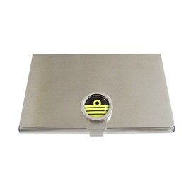 Kiola Designs Bordered Round Nautical Captain Rank Business Card Holder