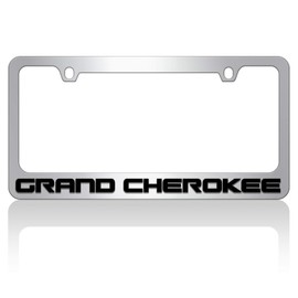 Eurosport Daytona- Compatible with 2018 Jeep Grand Cherokee - Chrome License Plate Frame