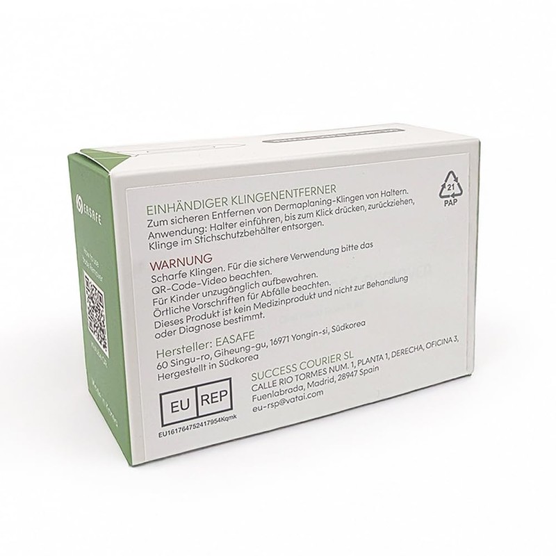 EASafe Dermaplane Blade Remover - 1 Handed No-Touch Safe Disposal