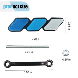 TRD Grille Decoration Badge - Tri-Color Grille Badge Emblem Front Grille Insert Trims - Car Truck Label Decoration Accessories Compatible with Tacoma 4Runner Tundra Sequoia Rav4 Highlander (Blue)