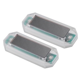 A ABSOPRO Car Solar Power Alarm Light Glow Warning Green LED Clear (Set of 2)