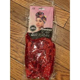 Ana Beauty Premium Hair Turban Scarf Red