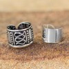 NOVICA Artisan Handmade Sterling Silver Ear Cuff Earrings Pair No