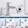 CECIPA Cold Water Tap with Connection Hose, Washbasin Tap with
