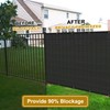 Coonoble Fence Privacy Screen Outdoor 8' x 25' Black Heavy