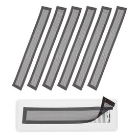 YOKIVE 8 Pcs Magnetic Floor Vent Covers, Floor Register Cover PVC Mesh Air Vent Screen Filters, Great for Home Floor, Wall, Ceiling, Catch Debris Hair Dust (Black, 12-Inch x 2-Inch)