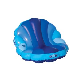 WOW Sports Indigo Lounger - Mermaid Shell Pool Float for Kids & Adults - Ergonomic Floating Water Chair
