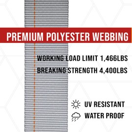BoxerTool 2 Pack E-Track Ratchet Straps - 2" x 16ft Logistics Straps 4,400 lbs Heavy Duty Tie Down – Cargo Tie Down, E Track Logistic Straps