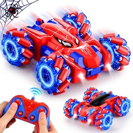 AOONTYEN Spider Remote Control Car, Double Sided 360°Rotating 4WD Off-Road RC Stunt Cars with Headlights, 2.4Ghz Indoor Outdoor Rechargeable Toys Car for Boys Kids Age 4-6 5-7 6-8 8-12 Birthday Gift