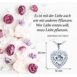 MŚ 1997 MENNICA ŚWIDNICKA Women's Aesthetic Necklace 6 Colours Heart of the Ocean Silver 925 Austrian Zircons Unique Gifts for Women with Attractive Design, Sterling Silver, Cubic Zirconia