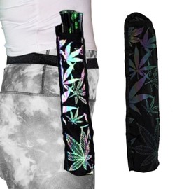 Rave Fan Holster Folding Fan Sleeves, Hand Fan Holder with Stretchy Straps - Men Women Rave Fan Accessories Reflective Fan Holster for Dance Music Circuit Parties and Raves (Mary Jane)