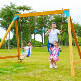 SELEWARE Heavy Duty Bearing Swing Hangers, 2 Pack Stainless Steel Swing Hooks for Wood and Steel Beam, Swing Hardware for Hammock, Yoga Swing, Porch Swing, Heavy Bag, 7" x M2/5", 1500LB Capacity