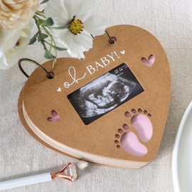 Kate Aspen Advice Book Heart Shape Baby Shower Game/Activity, One Size, Kraft Teddy Bear Prediction Card Keepsake