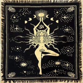 Indian Consigners Witchcraft Supplies Tarot Spread Alter Cloth Triple Goddess Altar