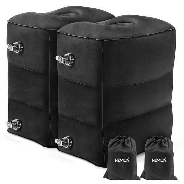 HOMCA Reise Fußstütze Kissen, Aufblasbares Fußstütze Reisekissen Justierbares Höhen-Kissen für