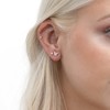 Juego de aretes para múltiples piercings chapados en oro de